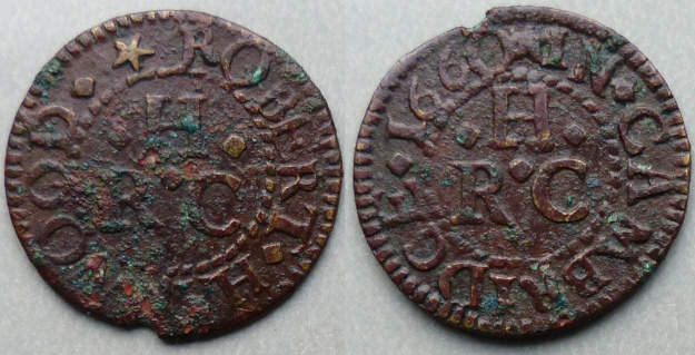 Cambridge, Robert Harwood 1660 farthing